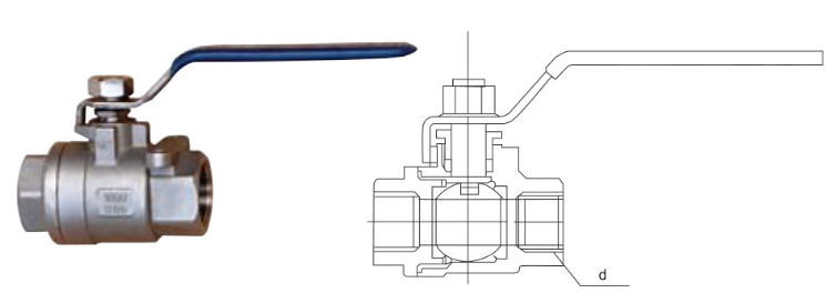 CZY15-9-QIIF-201兩片式內螺紋球閥