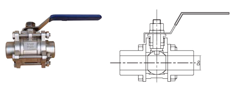 CZY15-11-Q61N三片式焊接球閥